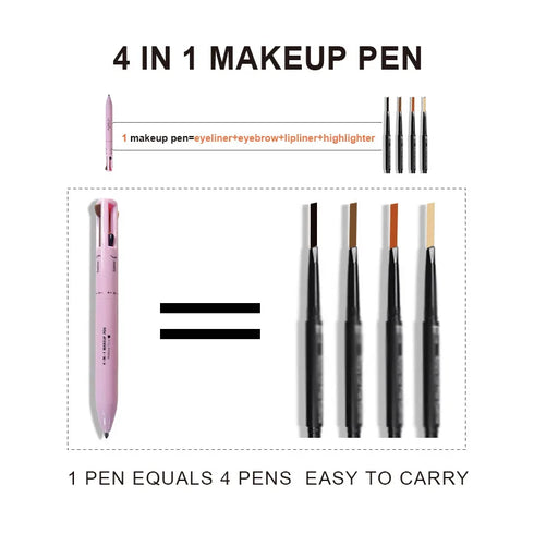 Waterproof 4-in-1 Makeup Pen